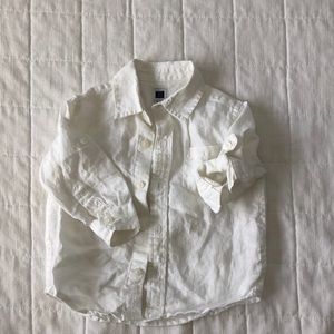 Janie & Jack White Linen Shirt